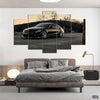 Black Mercedes on Road (5 Panel) Landscape Wall Art