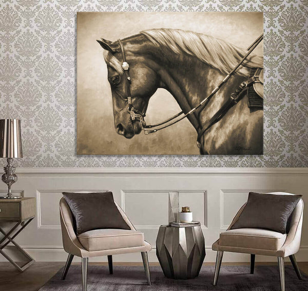 Brown Mustang Horse (Single Panel) Animal Wall Art