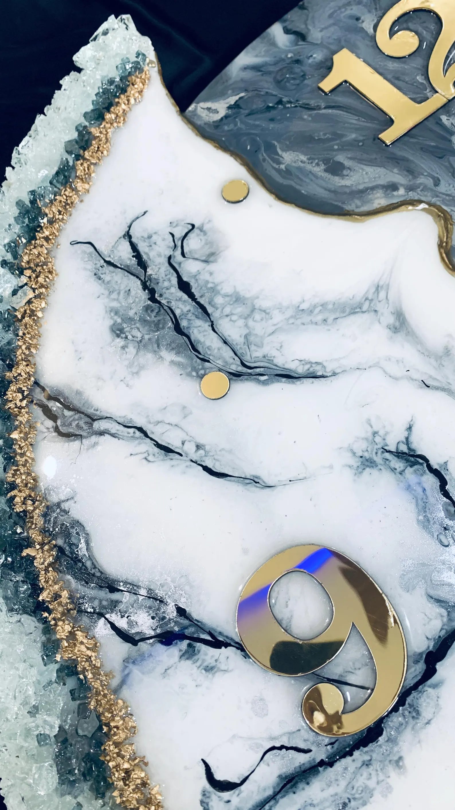 3D Wall Clock – Premium Epoxy Resin Art, Large Handmade Wall Clock, Unique Luxury Home Décor, Living Room Wall Art, Housewarming Gift, Decorative Luxury Wall Clock-Wall Clock-BEESARI