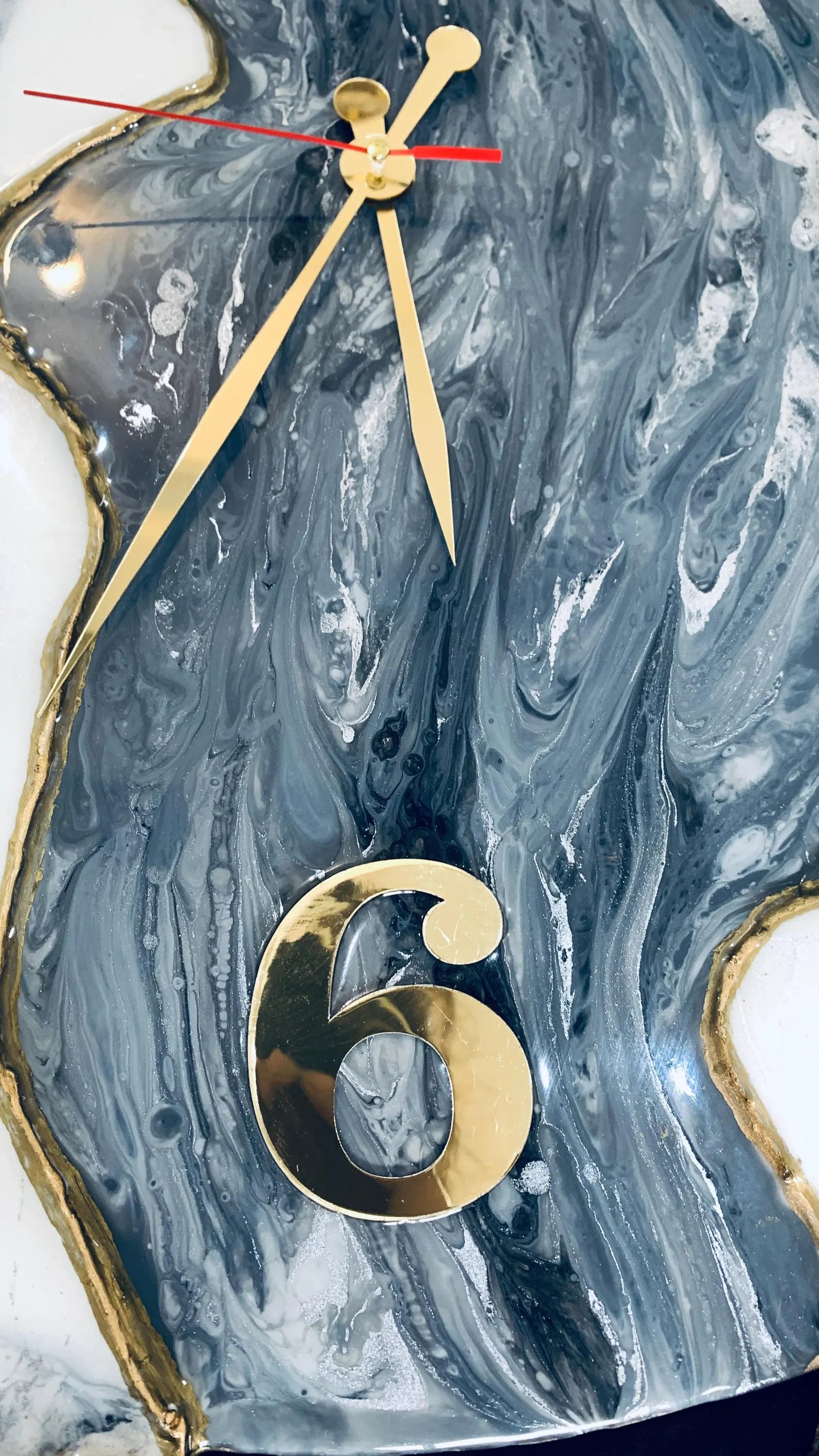 3D Wall Clock – Premium Epoxy Resin Art, Large Handmade Wall Clock, Unique Luxury Home Décor, Living Room Wall Art, Housewarming Gift, Decorative Luxury Wall Clock-Wall Clock-BEESARI