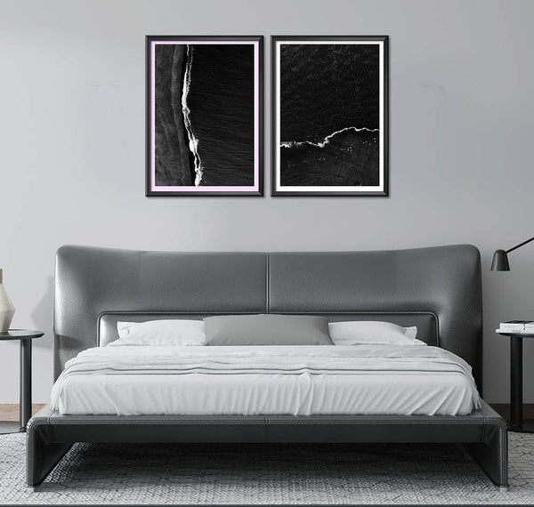 Black Ocean Waters (2 Panel) Seascape Wall Art