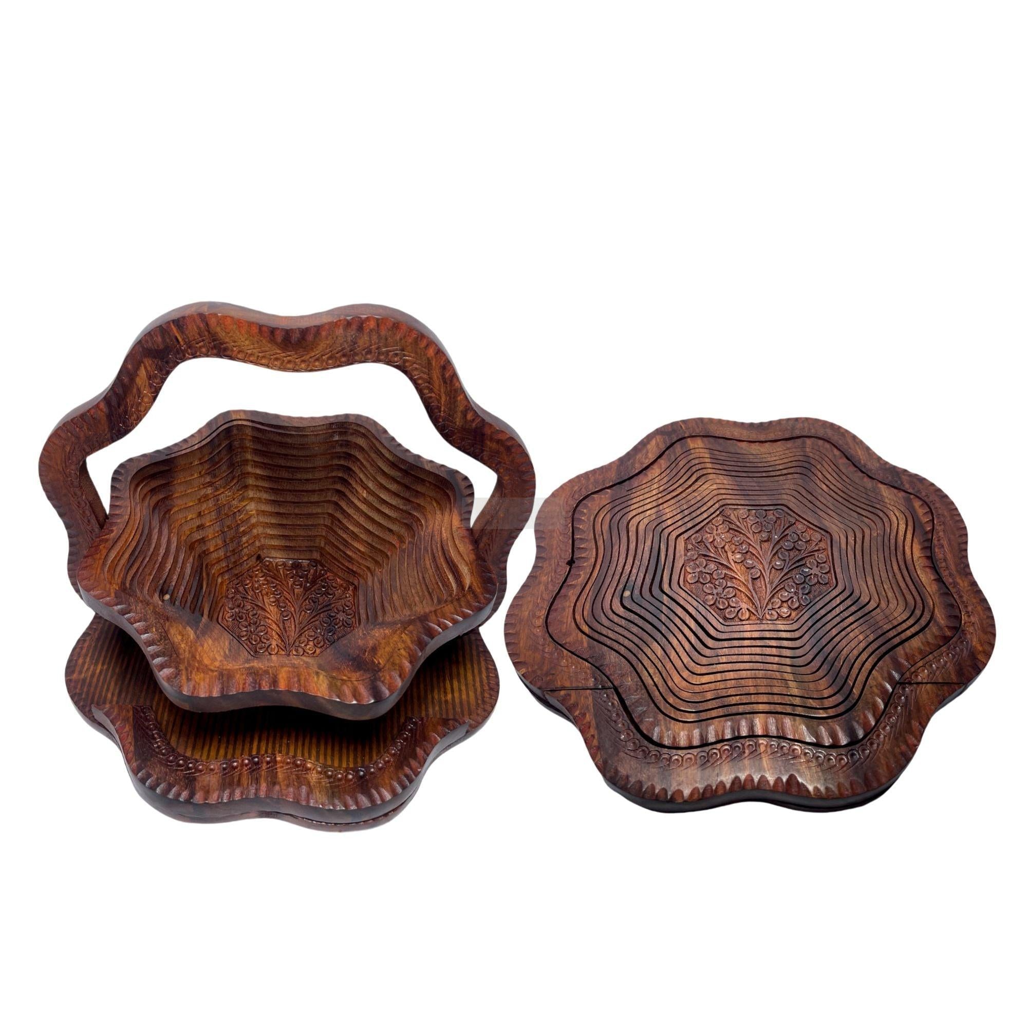 Big Single Bowl Flower Shape Foldable Tray-Trays-BEESARI