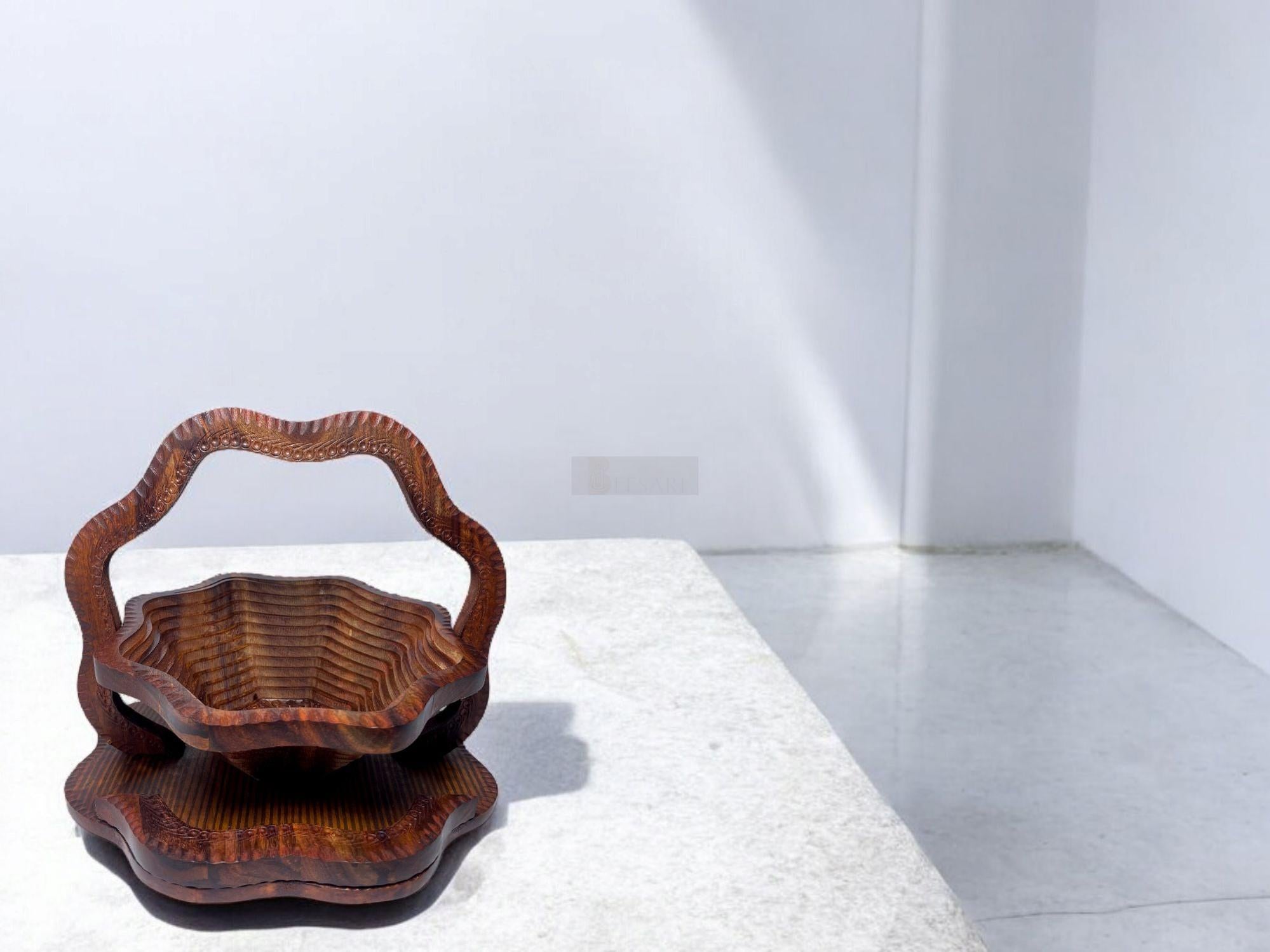 Big Single Bowl Flower Shape Foldable Tray-Trays-BEESARI
