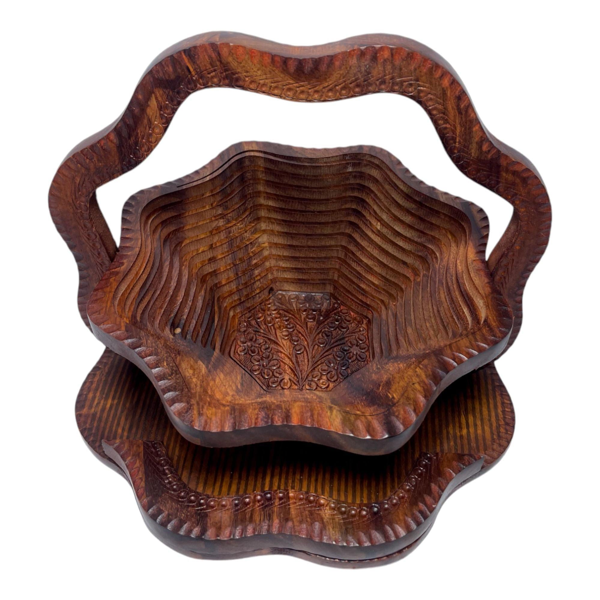 Big Single Bowl Flower Shape Foldable Tray-Trays-BEESARI