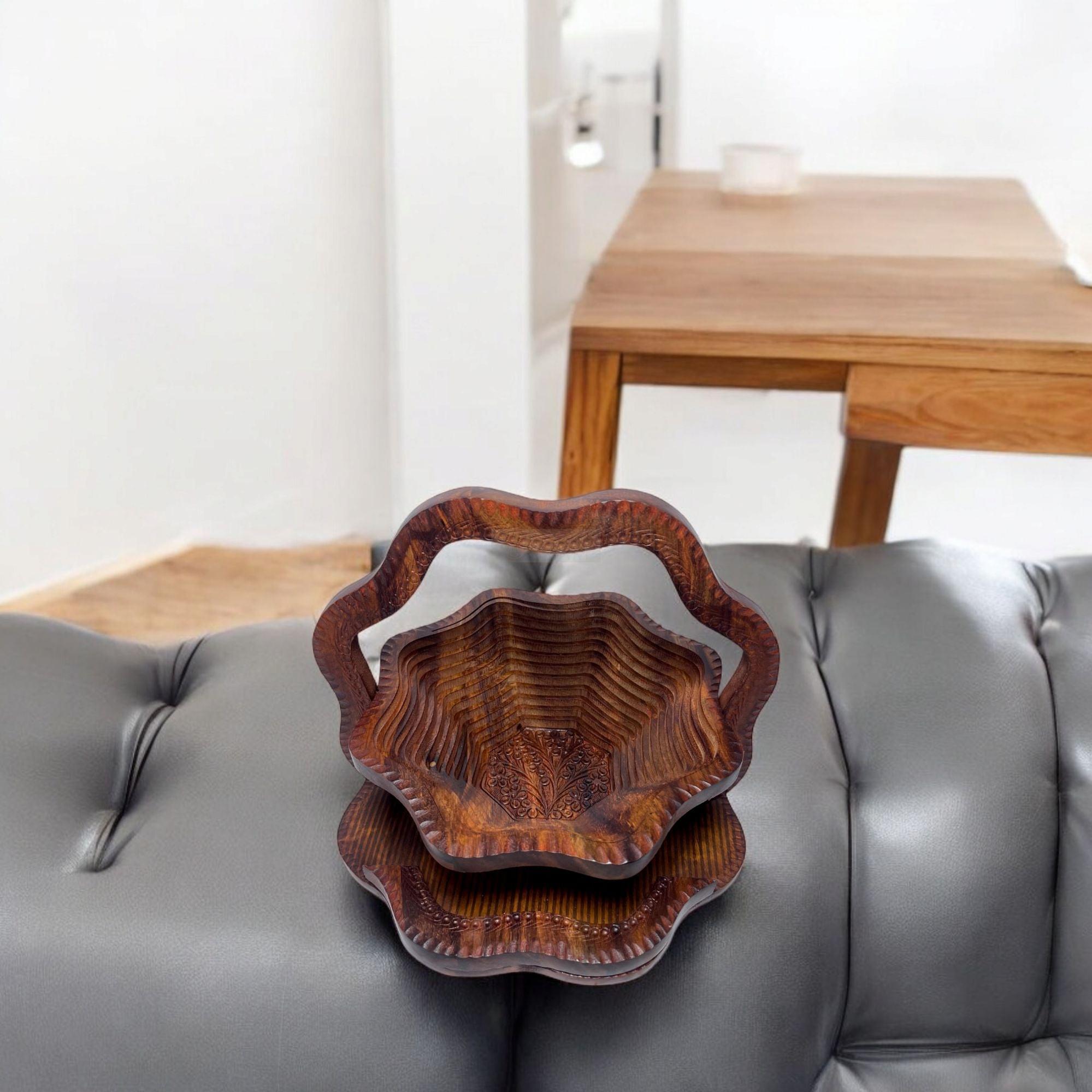 Big Single Bowl Flower Shape Foldable Tray-Trays-BEESARI