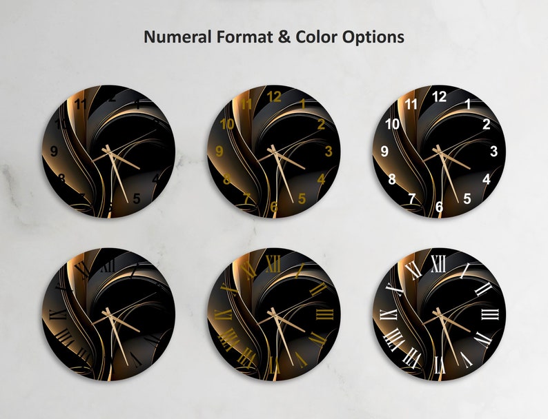 Black and Gold Resin Wall Clock - Elegant & Modern Design-Wall Clock-BEESARI
