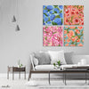 Bunch of Flowers Colorful (4 Panel) Floral Wall Art