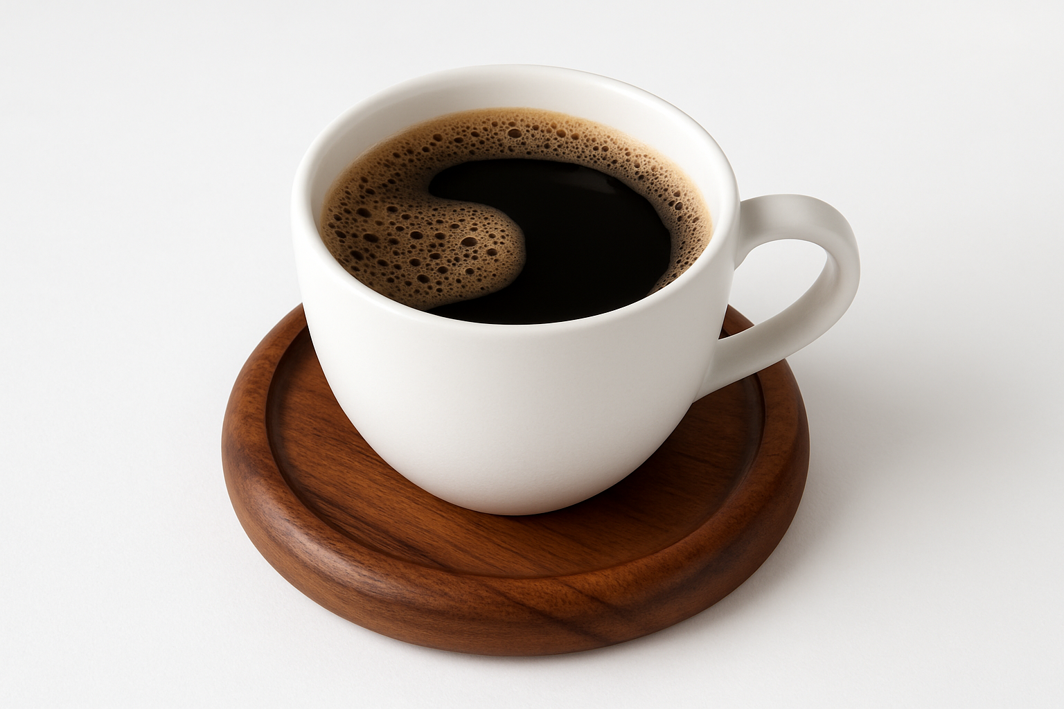 Handcrafted Wooden Coaster Set of 6 with Holder – Round Rustic Drink Mats, Polished Solid Wood Coasters for Hot & Cold Beverages, Eco-Friendly Gift