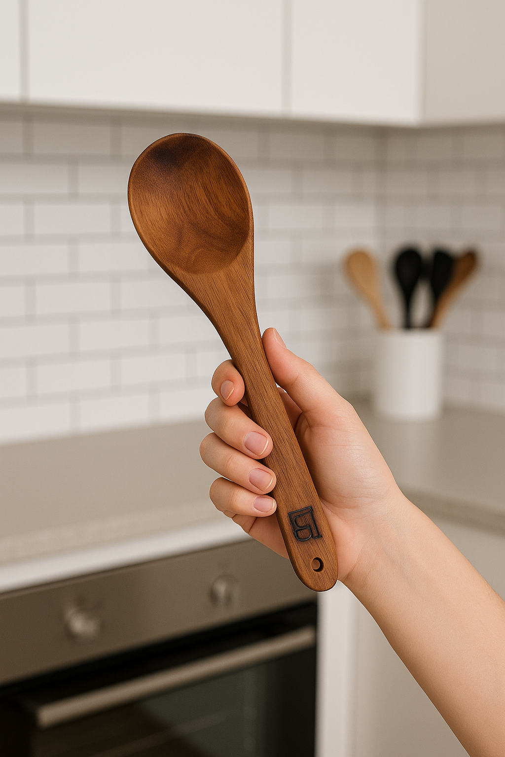 Non Polished Rosewood Cooking Spoon – Handmade, Chemical Free, Eco-Friendly Wooden Utensil for Stirring, Serving & Safe Non-Toxic Kitchen Use