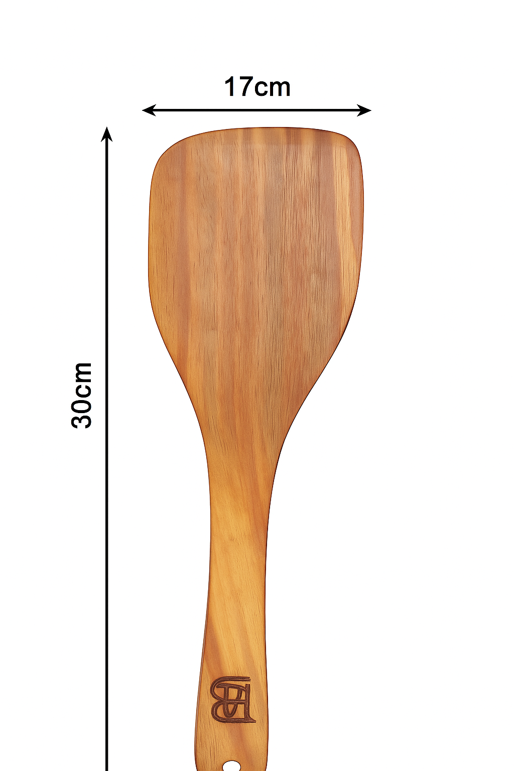 Natural Handmade Wooden Cooking Spatula – Non-Polished, Chemical-Free, Eco-Friendly Utensil for Stirring, Frying & Safe Use on Nonstick Cookware