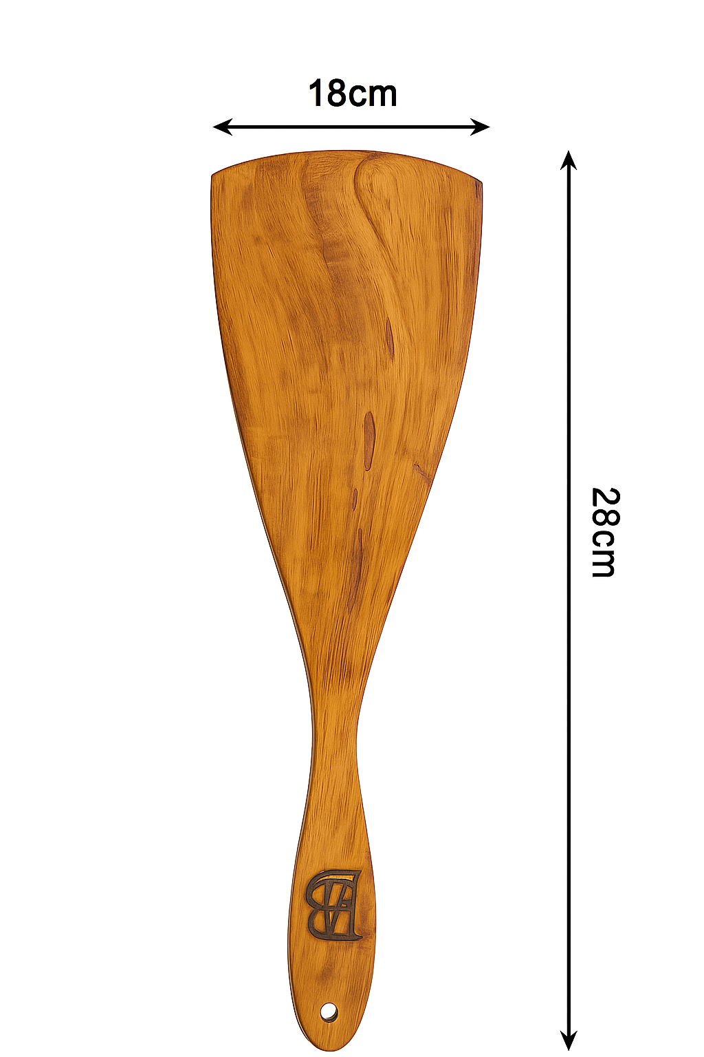 Non-Polished Handmade Wooden Spatula – Chemical-Free, Natural Wood Kitchen Utensil for Stirring, Frying, and Safe Use on Nonstick & Cast Iron Cookware