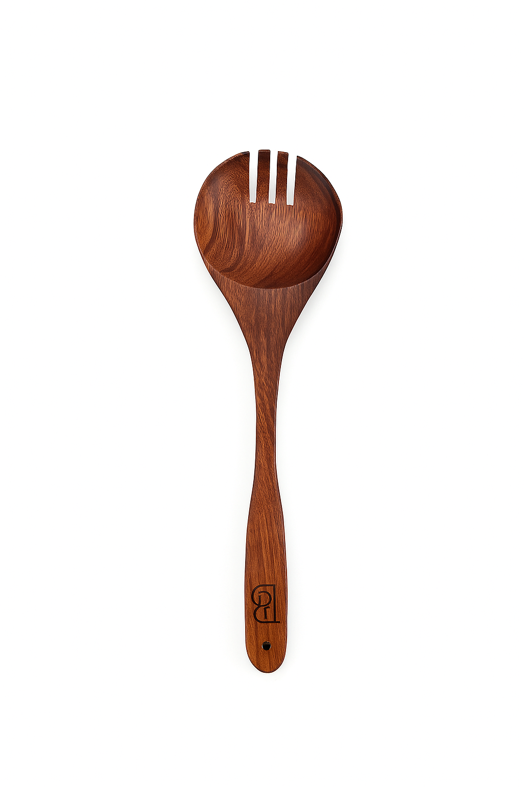 Handcrafted Non-Polished Rosewood Slotted Serving Spoon – Chemical Free, Eco-Friendly, Food Safe Wooden Spoon for Cooking, Stirring, and Salad Serving
