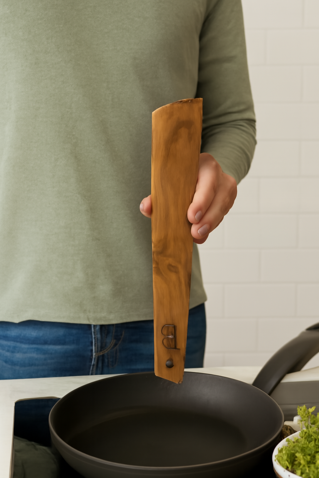 Handcrafted Non-Polished Rosewood Spatula Handle – Chemical Free, Eco-Friendly, Natural Wooden Replacement for Kitchen Utensils