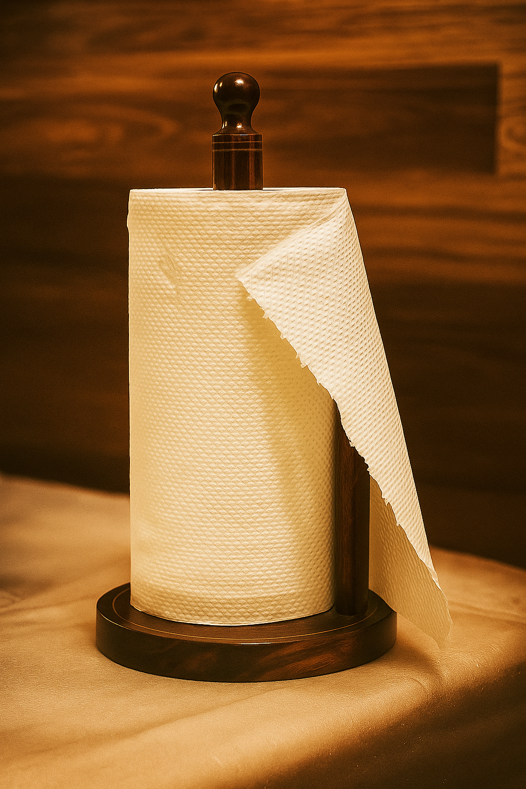 Handmade Wooden Tissue Roll Stand – Antique Carved Traditional Pakistani Home Decor, Natural Artistic Wooden Tissue Holder for Bathroom, Rustic & Decorative