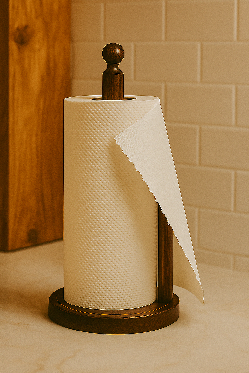 Handmade Wooden Tissue Roll Stand – Antique Carved Traditional Pakistani Home Decor, Natural Artistic Wooden Tissue Holder for Bathroom, Rustic & Decorative