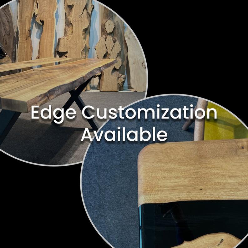 Custom Table - Handmade Live Edge Rosewood Slab with Resin Epoxy-Tables-BEESARI