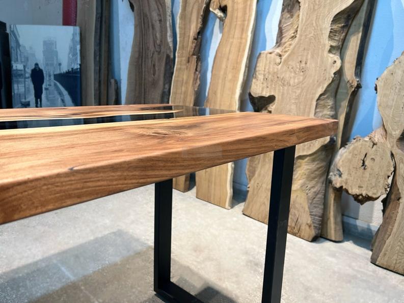 Custom Table - Handmade Live Edge Rosewood Slab with Resin Epoxy-Tables-BEESARI