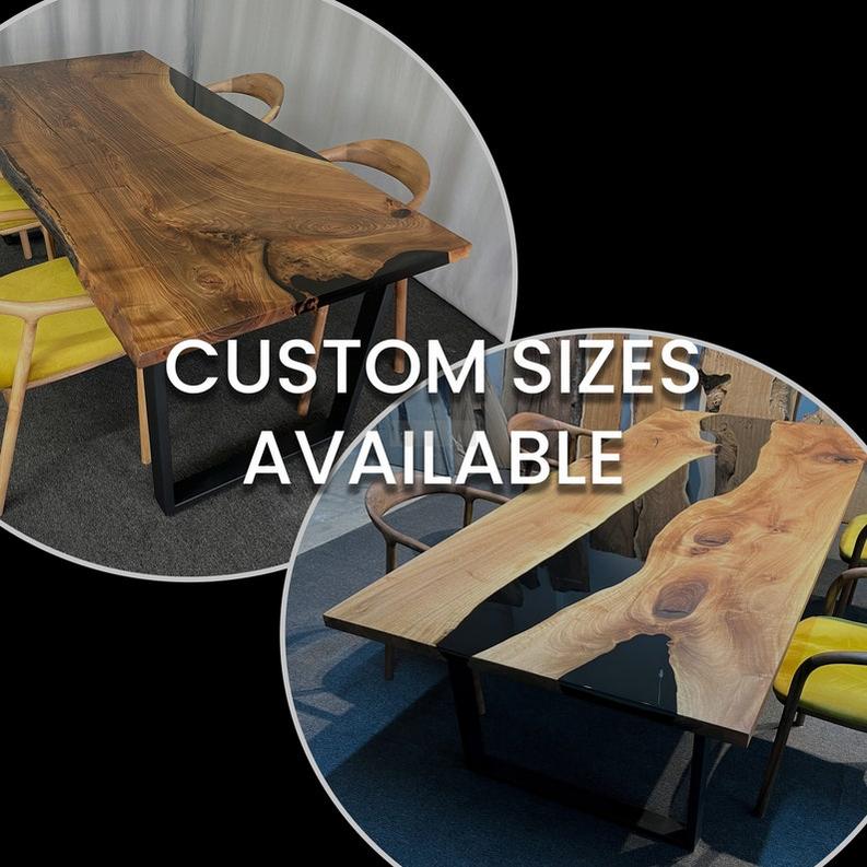 Custom Table - Handmade Live Edge Rosewood Slab with Resin Epoxy-Tables-BEESARI