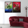 Darwesh Sufi Dancers Oil Paint II (2 Panel) Sufi Wall Art