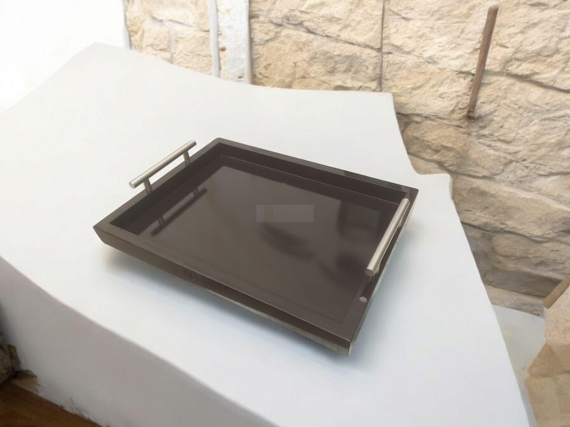 Deco Tray with Handles-Trays-BEESARI