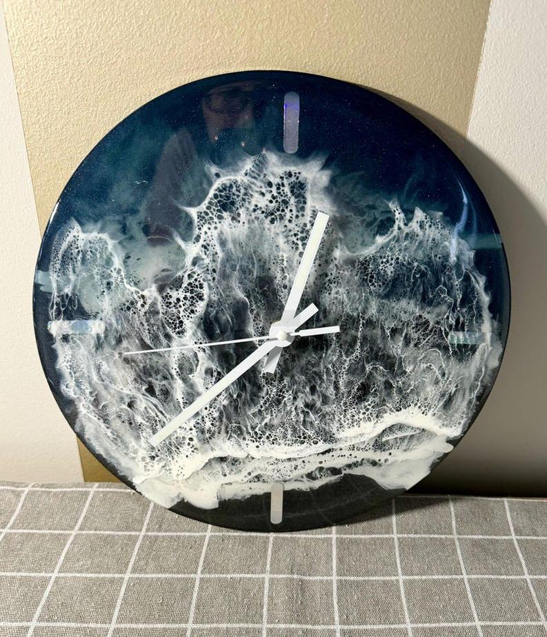 Deep Ocean Resin Wall Clock-Wall Clock-BEESARI