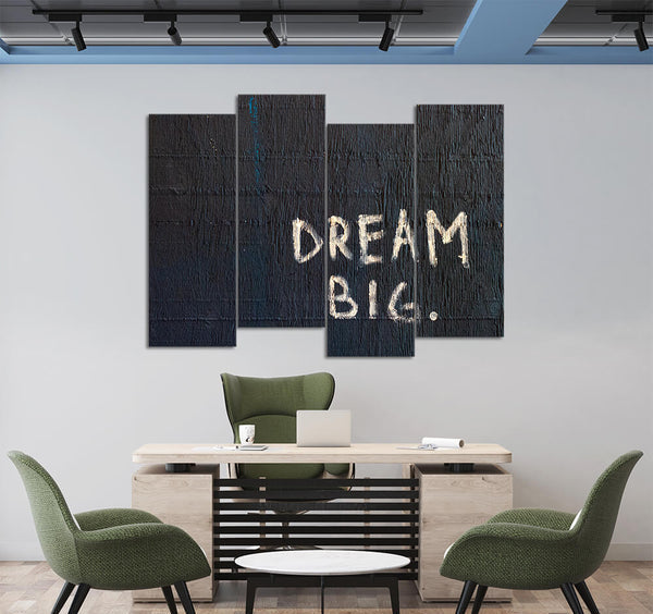 Dream Big (4 Panel) Motivational Wall Art