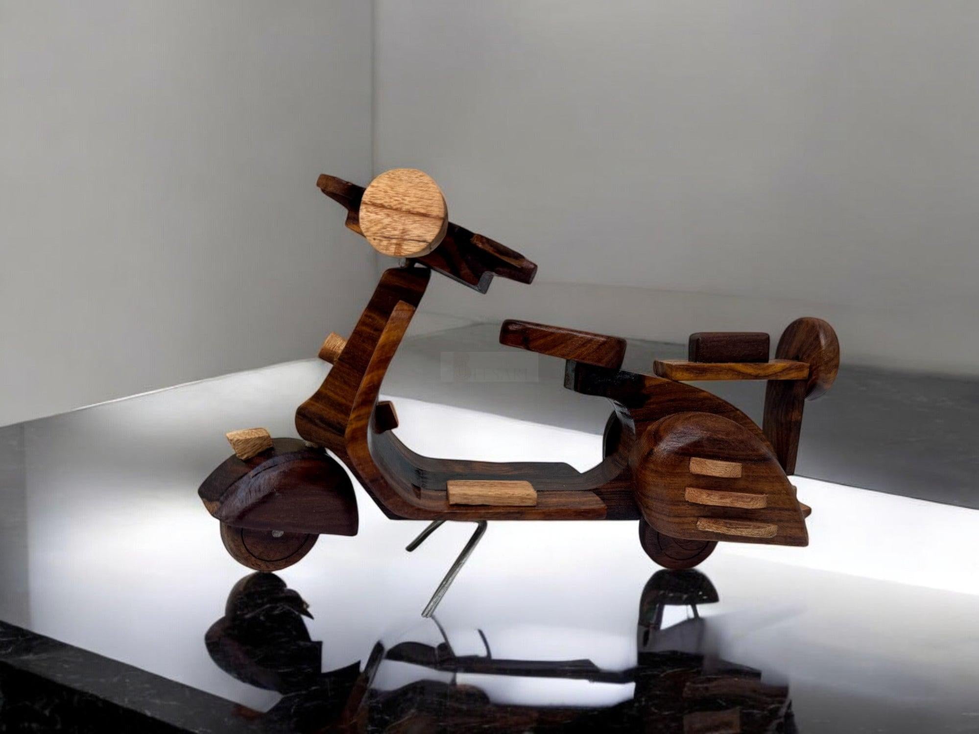 Elegant Wooden Decorative Bike for Table Display - Stylish and Unique Home Decor Piece for Living Room, Office, or Bedroom-Decor Pcs-BEESARI