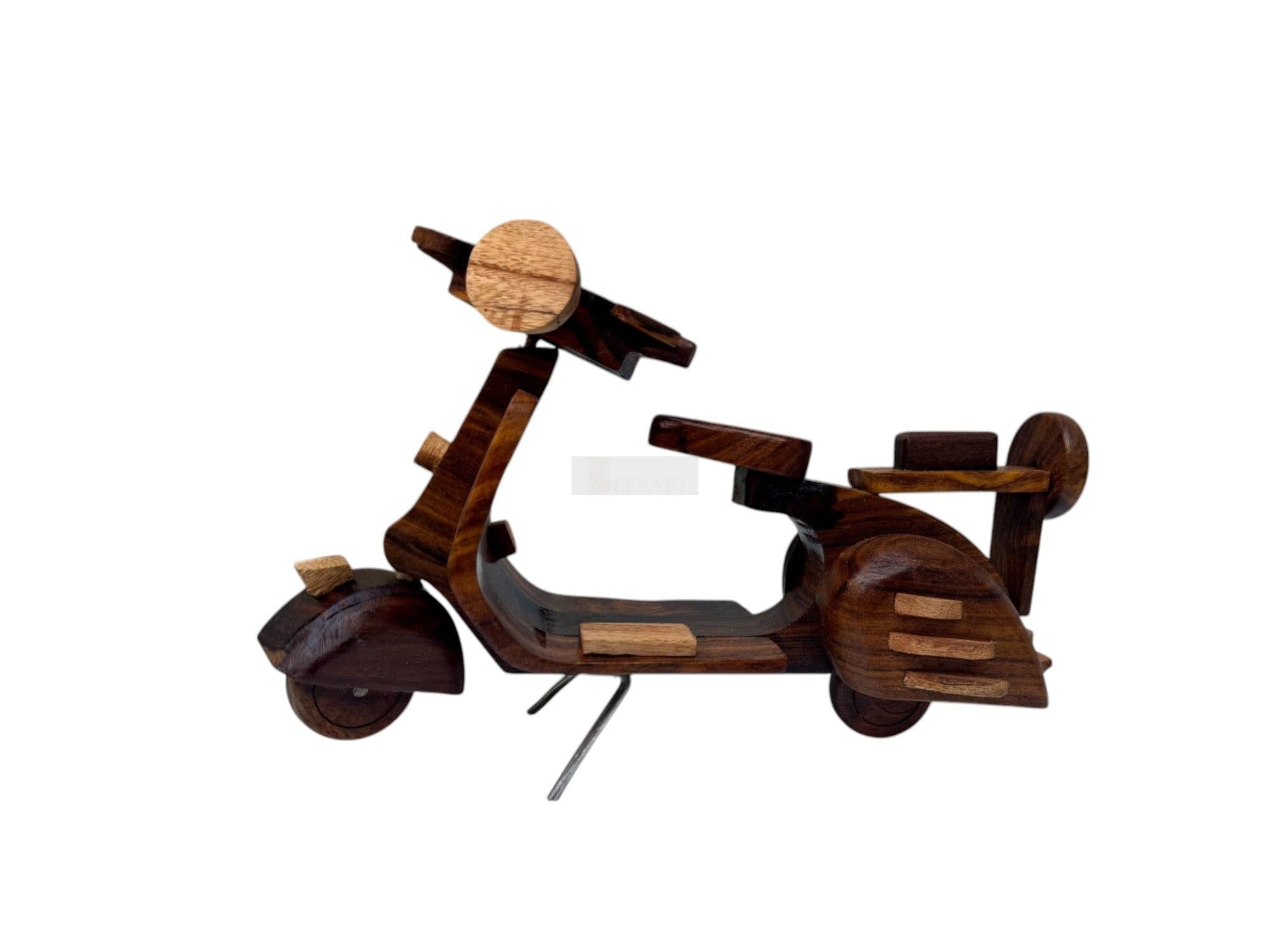 Elegant Wooden Decorative Bike for Table Display - Stylish and Unique Home Decor Piece for Living Room, Office, or Bedroom-Decor Pcs-BEESARI