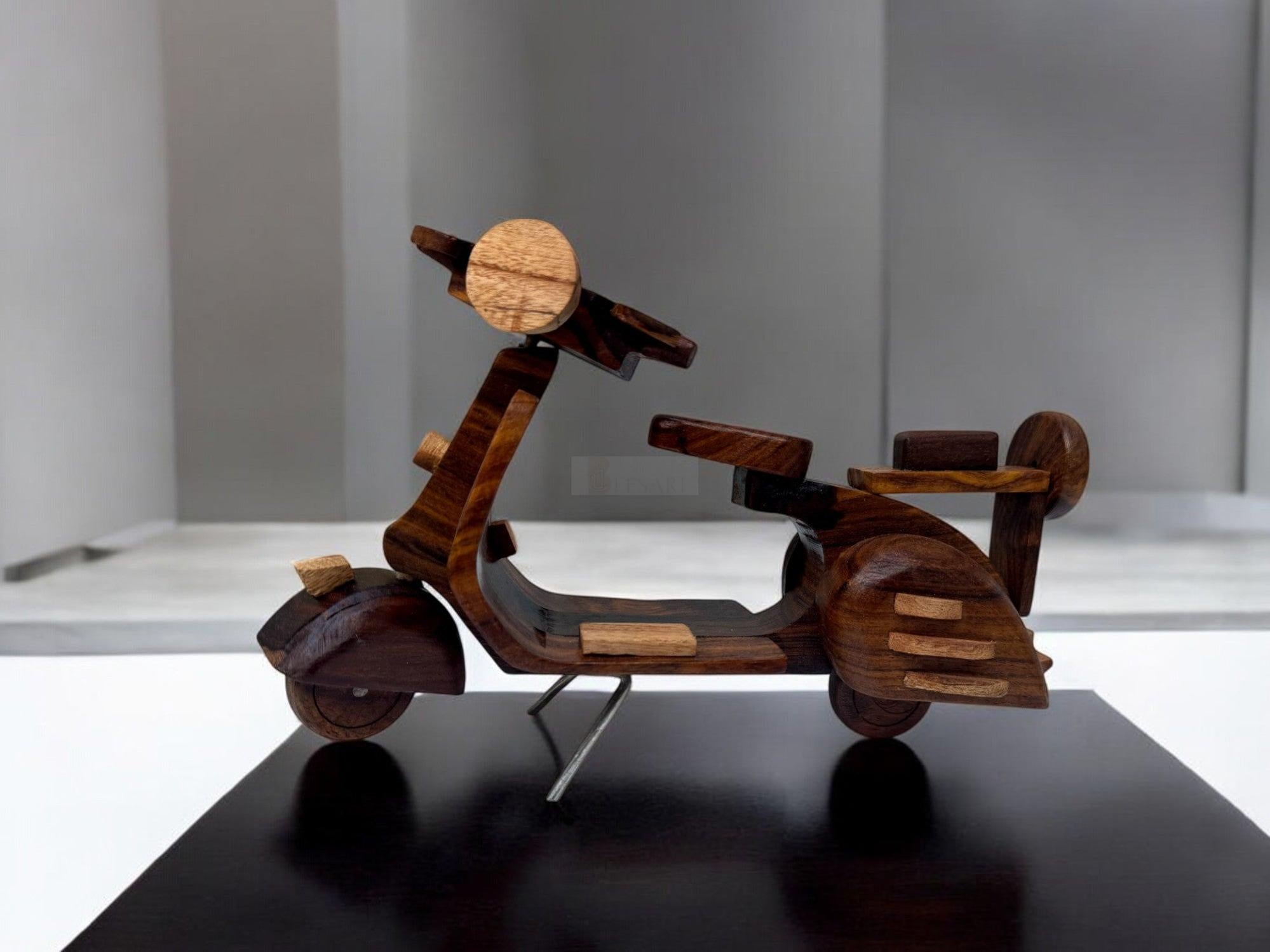 Elegant Wooden Decorative Bike for Table Display - Stylish and Unique Home Decor Piece for Living Room, Office, or Bedroom-Decor Pcs-BEESARI