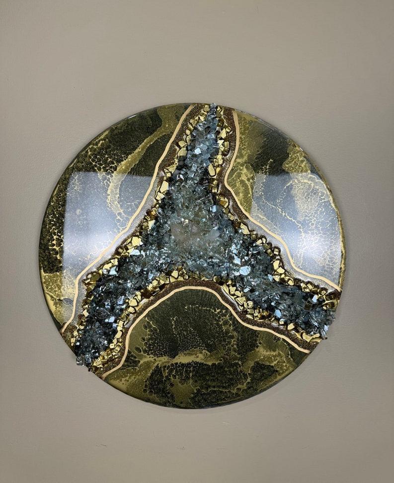 Eternal Elegance: Resin and Stone Fusion-Wall Decor-BEESARI