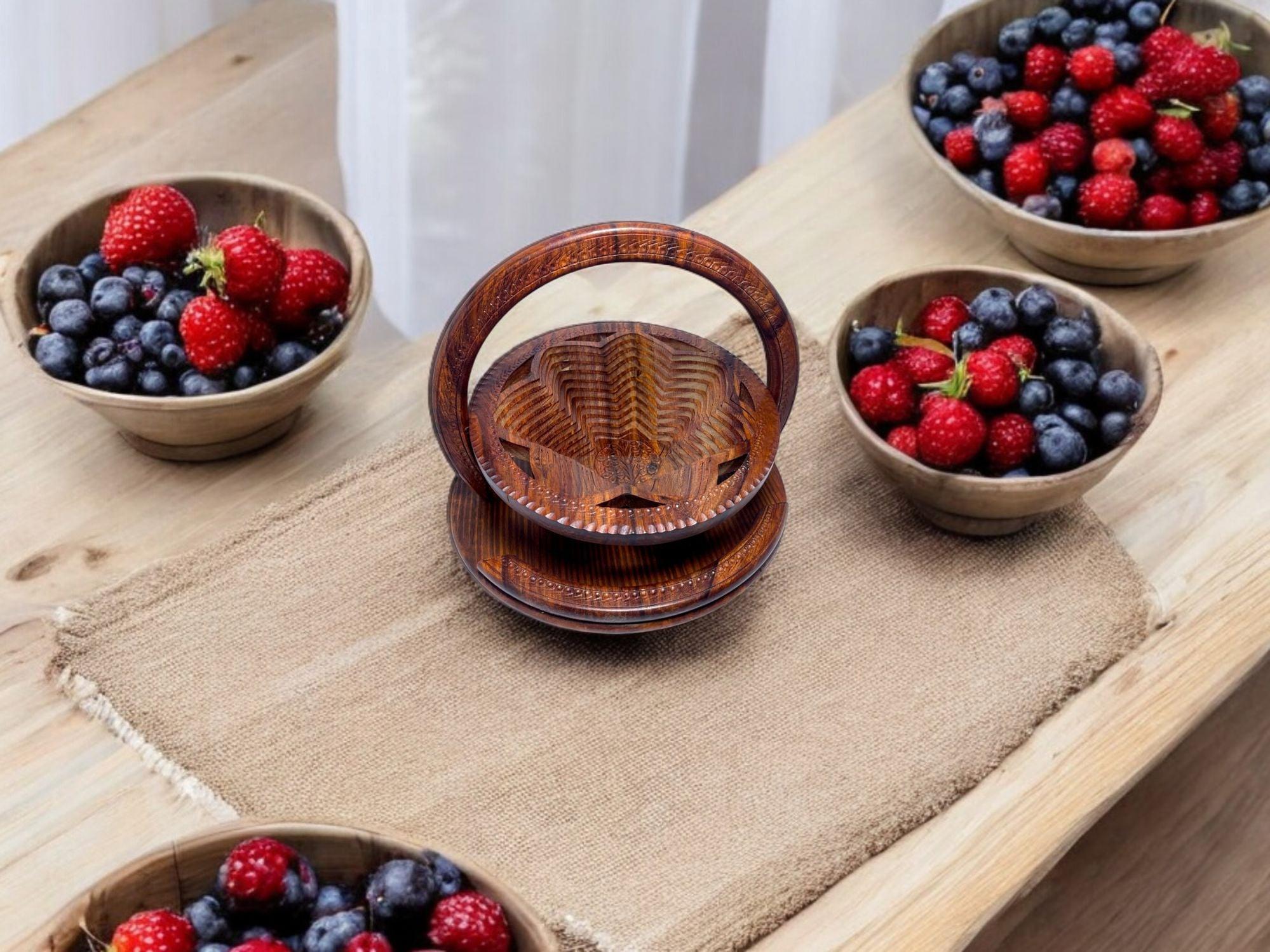 Flower Shape Big Bowl Dry Fruits Foldable Basket-Trays-BEESARI