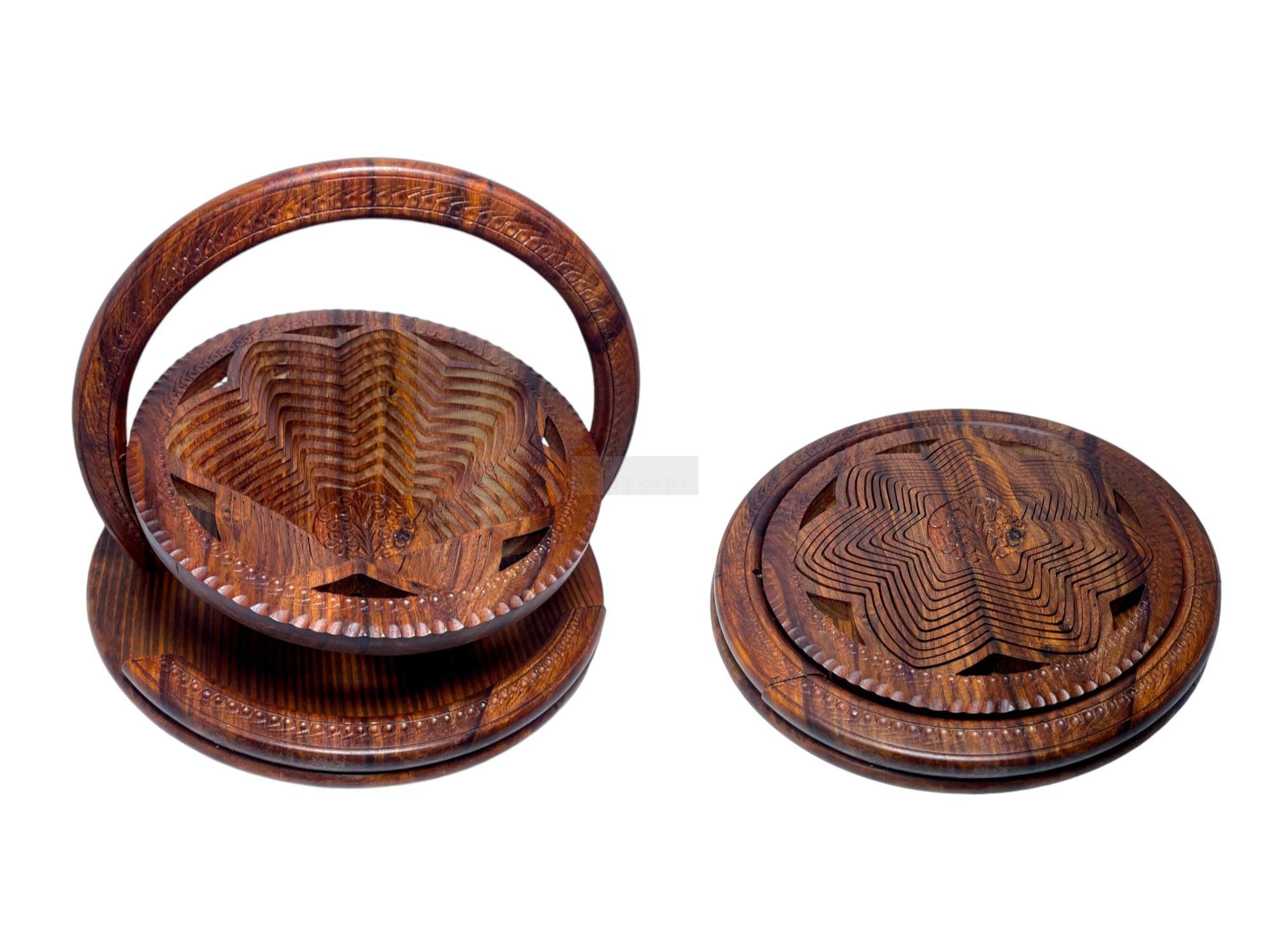 Flower Shape Big Bowl Dry Fruits Foldable Basket-Trays-BEESARI