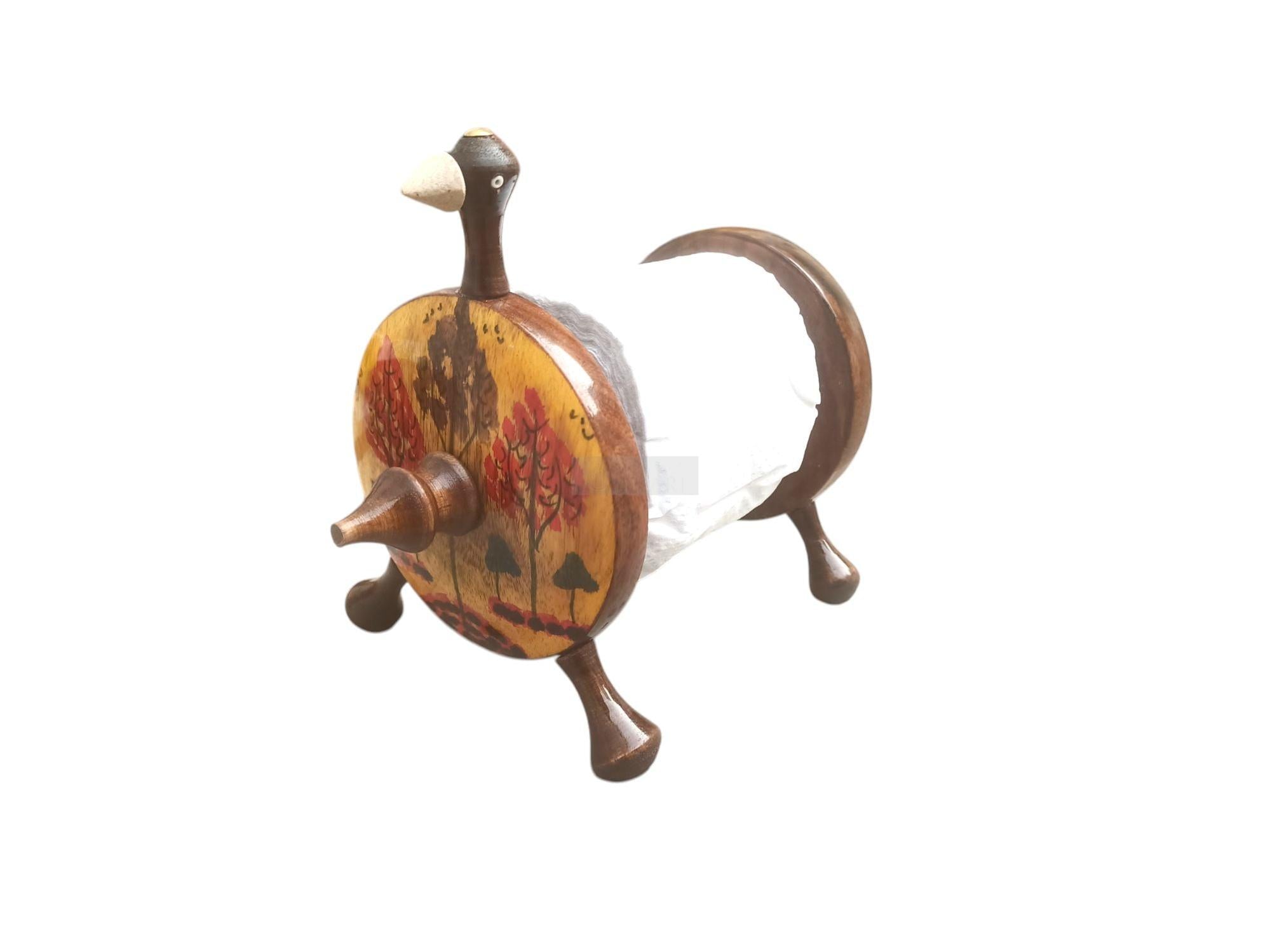 Hand Painted Wooden Tissue Roll Stand-Organizer-BEESARI