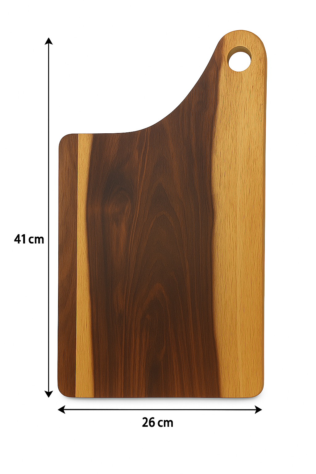 Handcrafted Rosewood Cutting Board with Curved Handle – Stylish Cheese Board for Serving, Chopping, and Modern Kitchen Décor