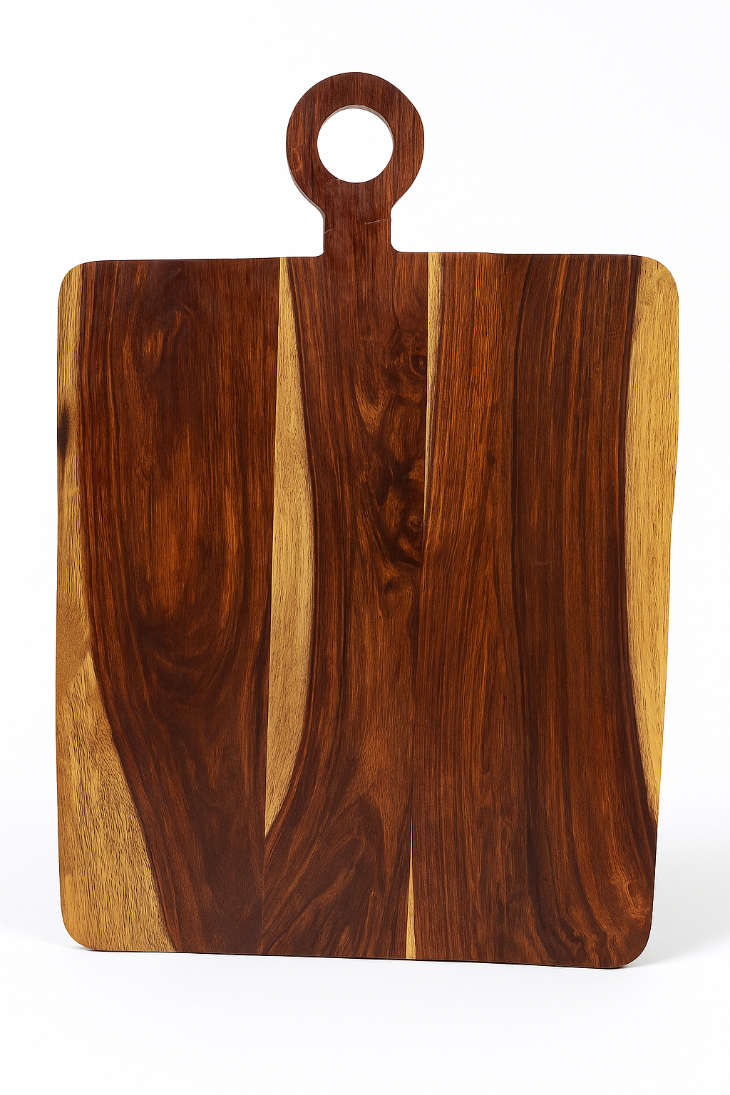 Handcrafted Rosewood Cutting Board with Handle – Premium Wooden Cheese Board for Kitchen, Serving, and Food Prep