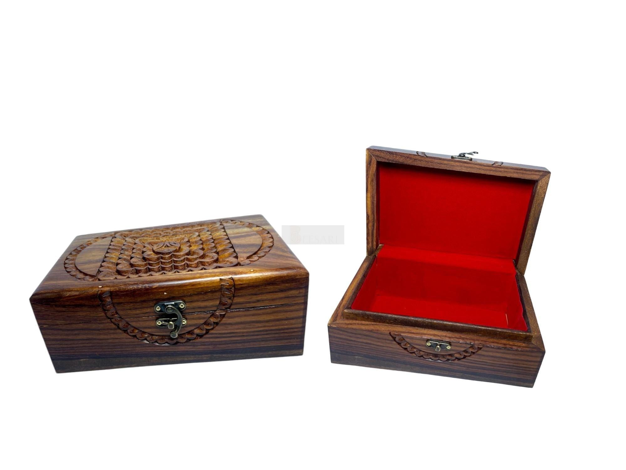 Handcrafted Rosewood Jewelry Box-Organizer-BEESARI