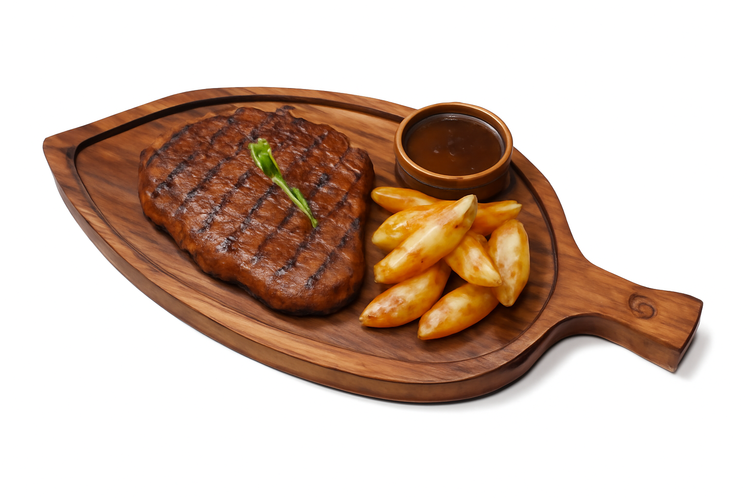 Handcrafted Wooden Leaf Platter for Serving Snacks, Premium Sheesham Wood Tray, Rustic Decorative Leaf-Shaped Platter for Dining & Kitchen Décor