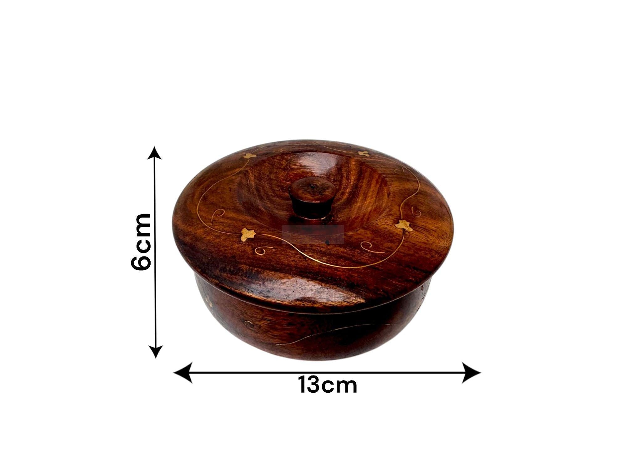 Handcrafted Wooden Tea Coaster Set with Brass Inlay - Elegant Table Decor with Holder for Protection and Style-Trays-BEESARI