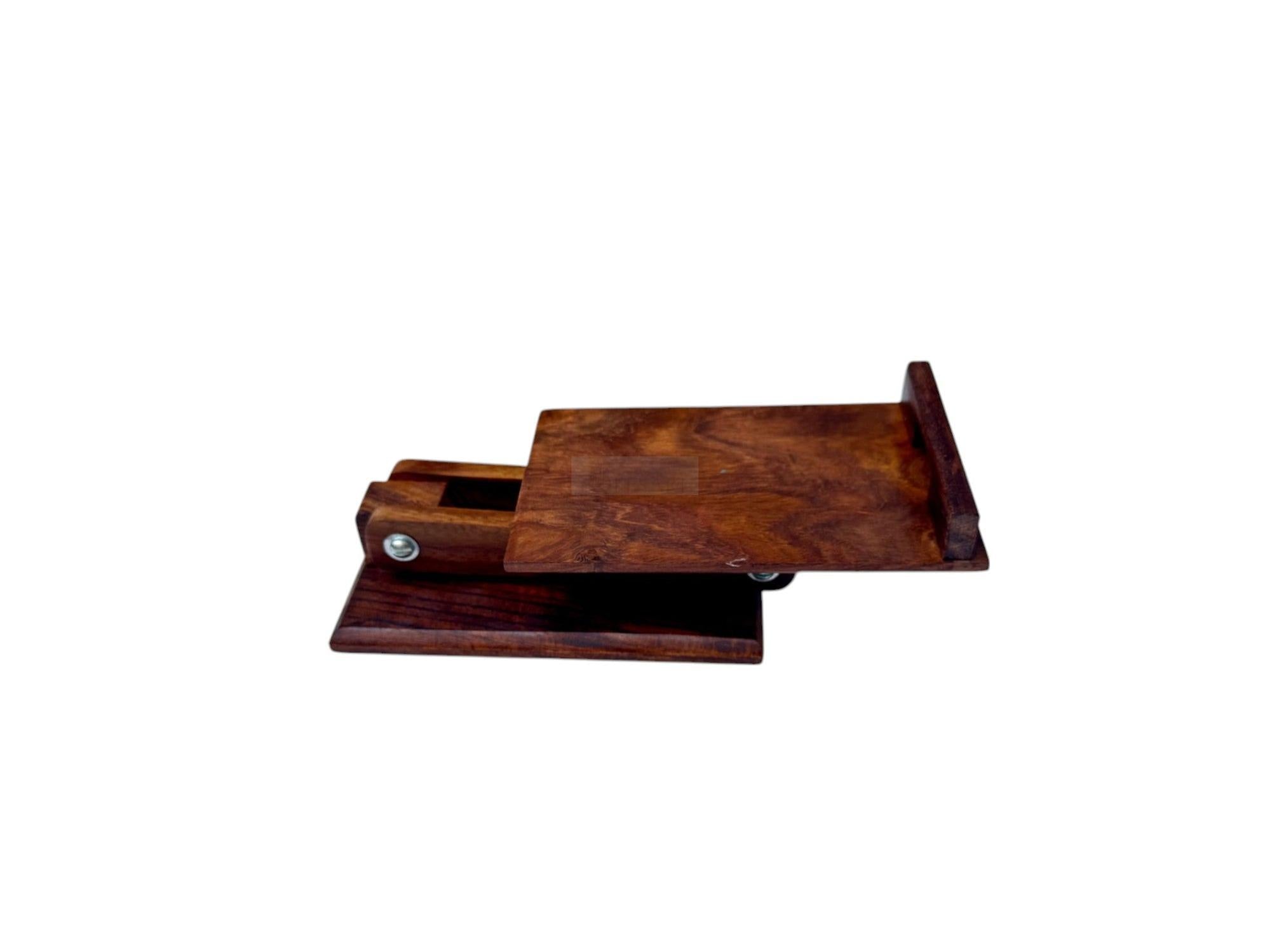 Handmade Wooden Mobile Stand - Stylish and Durable Desk Phone Holder Crafted from Chiniot Wood for a Premium, Eco-Friendly Touch to Your Workspace-Organizer-BEESARI