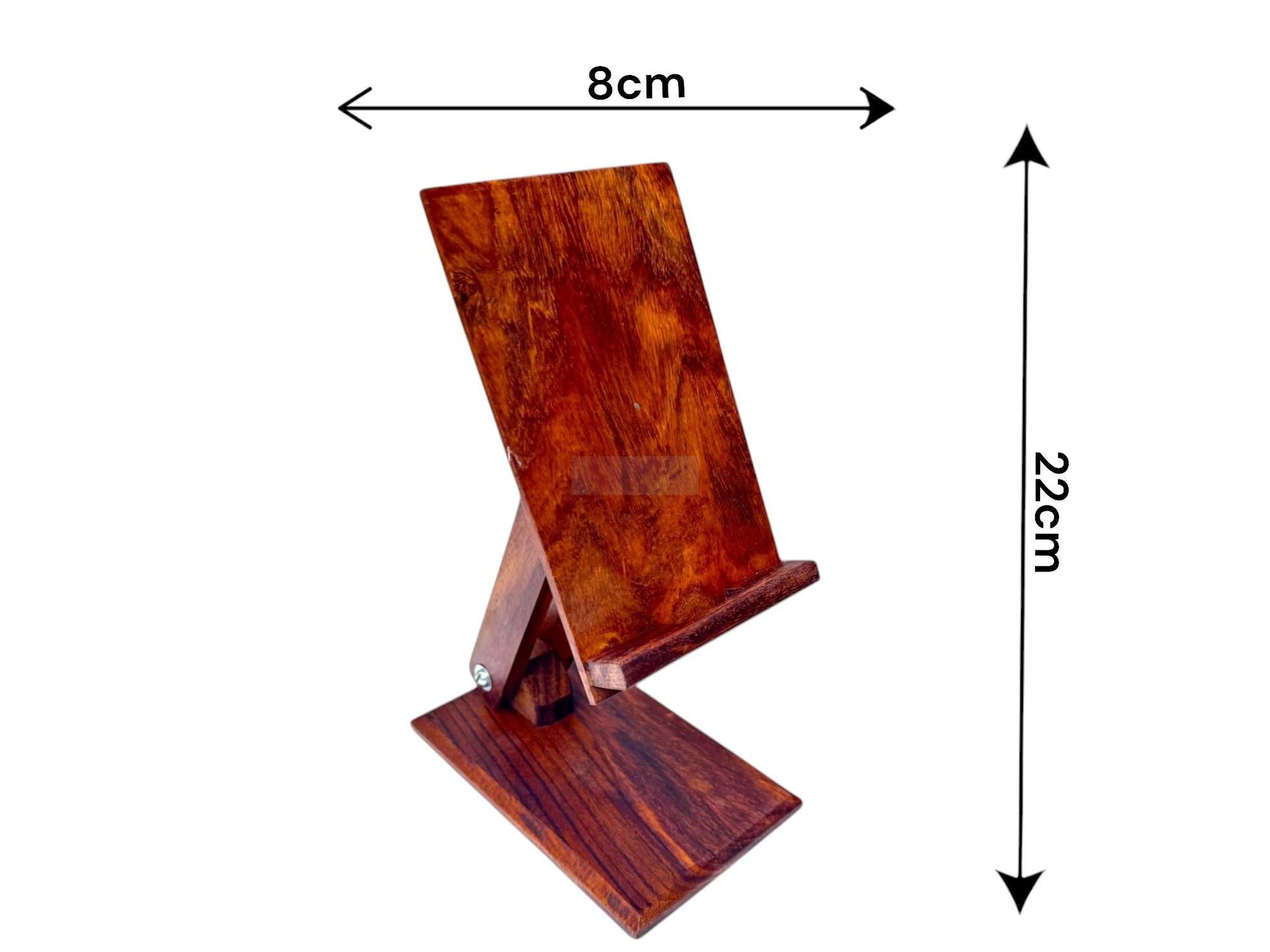 Handmade Wooden Mobile Stand - Stylish and Durable Desk Phone Holder Crafted from Chiniot Wood for a Premium, Eco-Friendly Touch to Your Workspace-Organizer-BEESARI