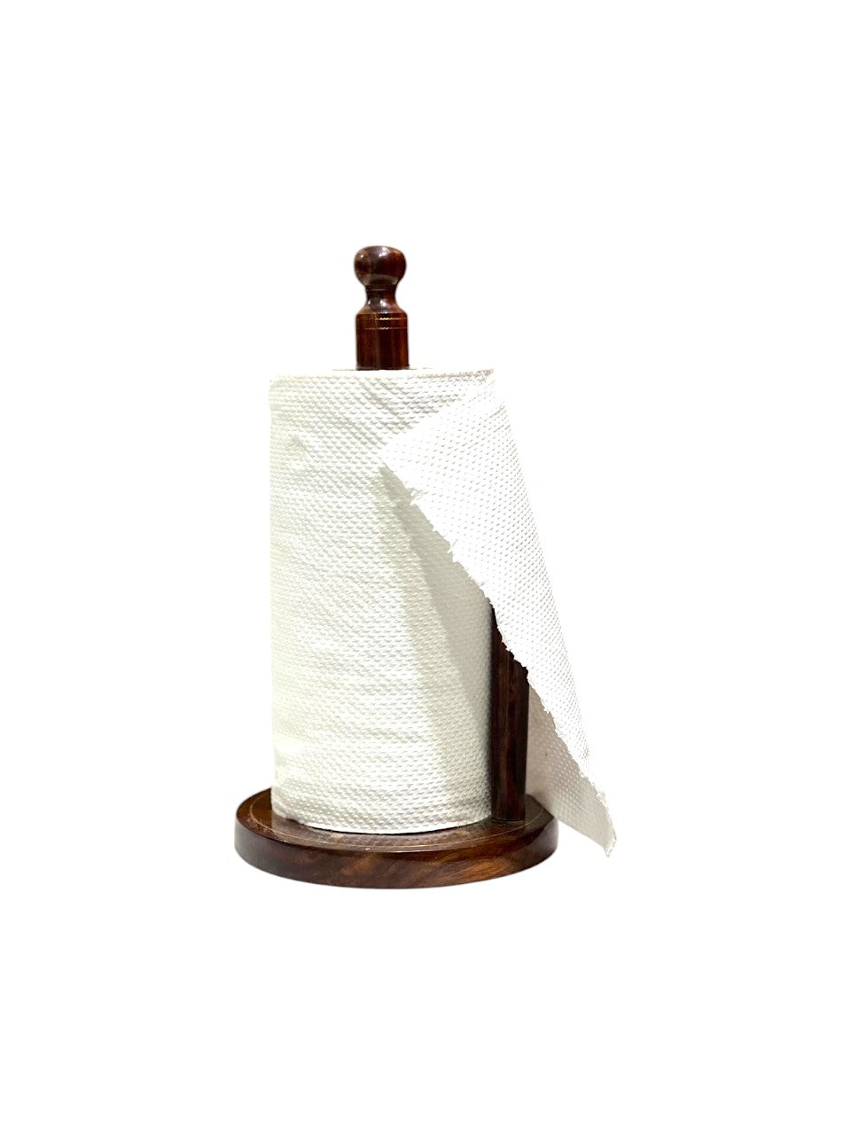 Handmade Wooden Tissue Roll Stand – Antique Carved Traditional Pakistani Home Decor, Natural Artistic Wooden Tissue Holder for Bathroom, Rustic & Decorative-Holder-BEESARI