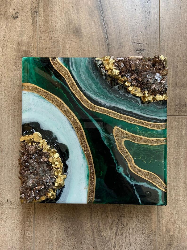 High-Shine Resin Wall Art - Set of Two-Wall Decor-BEESARI