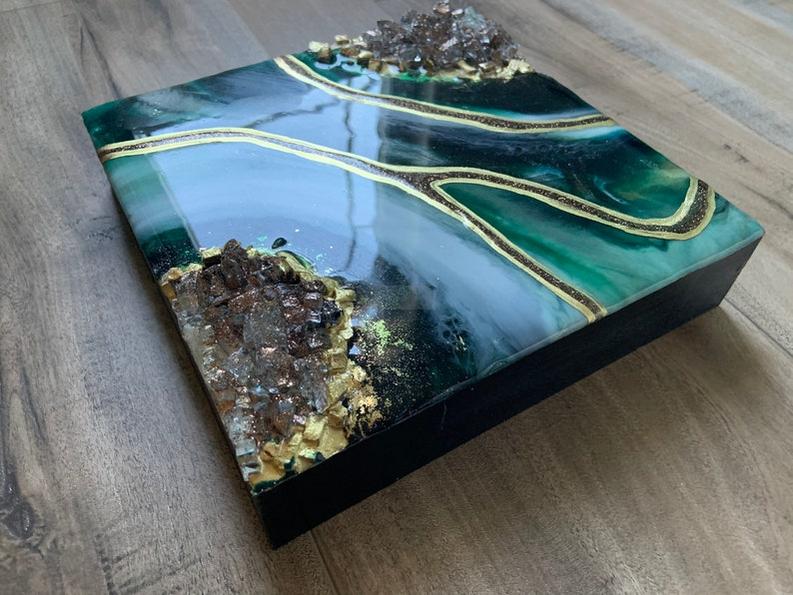 High-Shine Resin Wall Art - Set of Two-Wall Decor-BEESARI