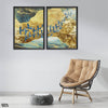 Jane Blue Flying Birds (2 Panel) Nordic Wall Art