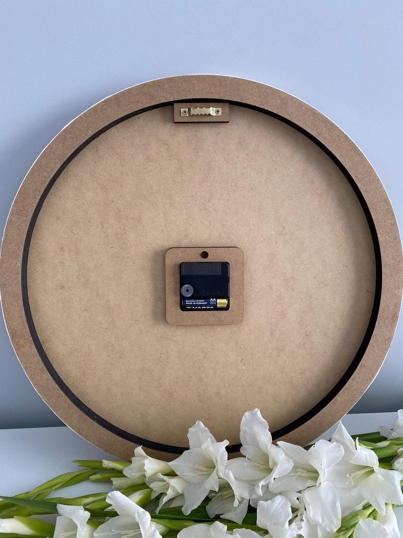 Modern White and Gold Wall Clock with Heart Detail-Wall Clock-BEESARI