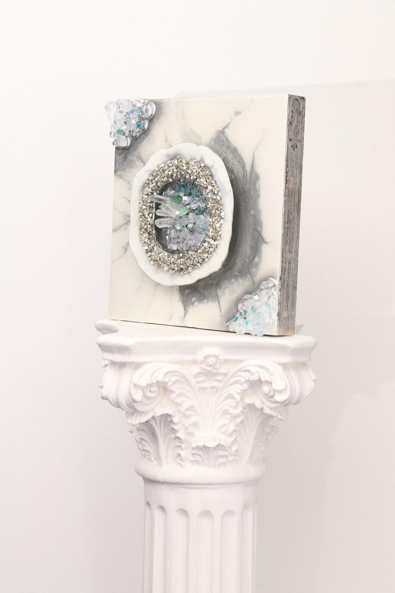 Resin Art with Crystal Stone Work - Elegant & Unique Design-Wall Decor-BEESARI