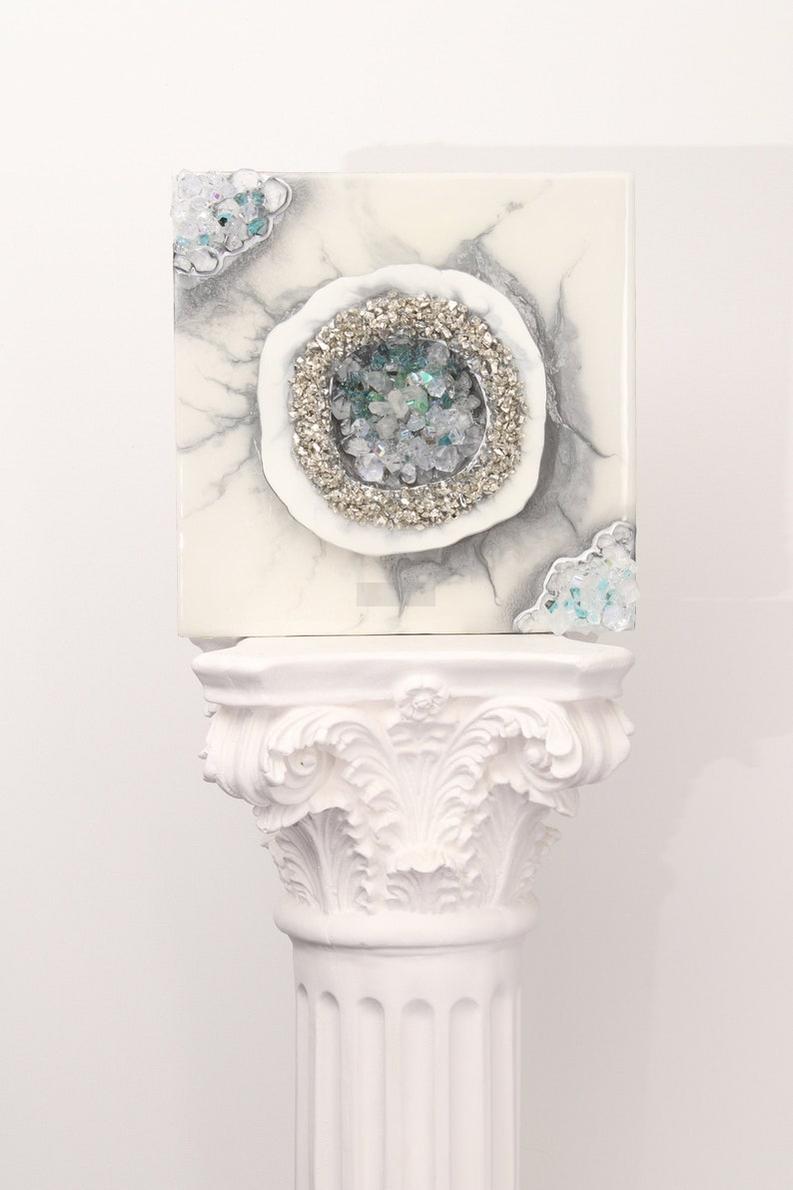 Resin Art with Crystal Stone Work - Elegant & Unique Design-Wall Decor-BEESARI