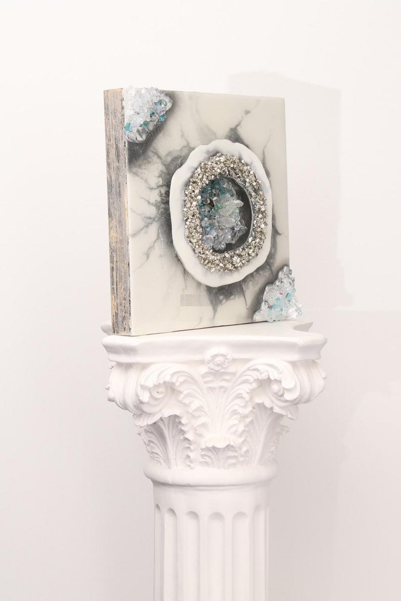 Resin Art with Crystal Stone Work - Elegant & Unique Design-Wall Decor-BEESARI