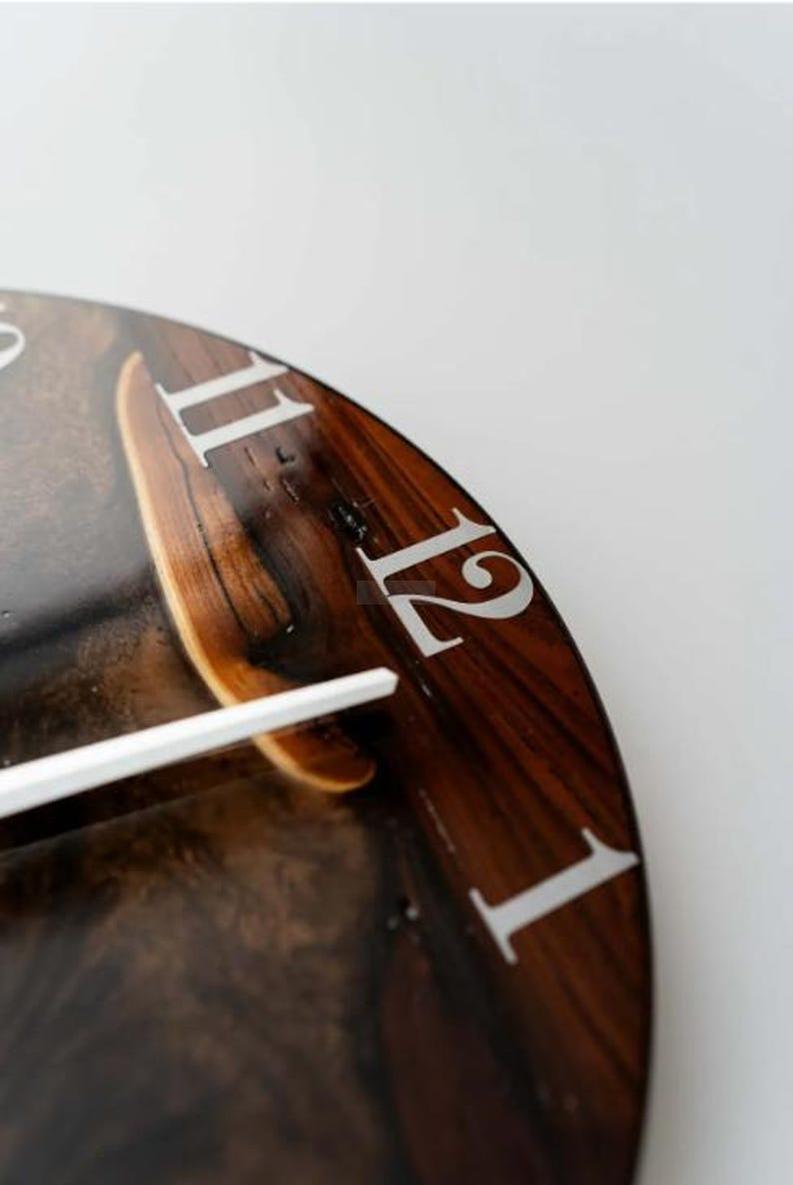 Rosewood and Resin Wall Clock: A Modern Touch-Wall Clock-BEESARI