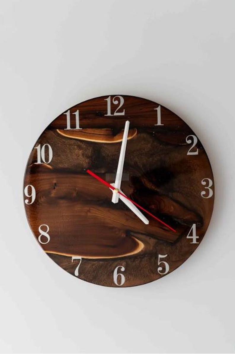 Rosewood and Resin Wall Clock: A Modern Touch-Wall Clock-BEESARI